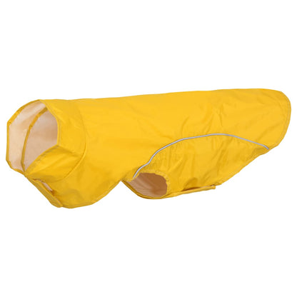 Hondenregenjas met reflecterende strips polyester geel L