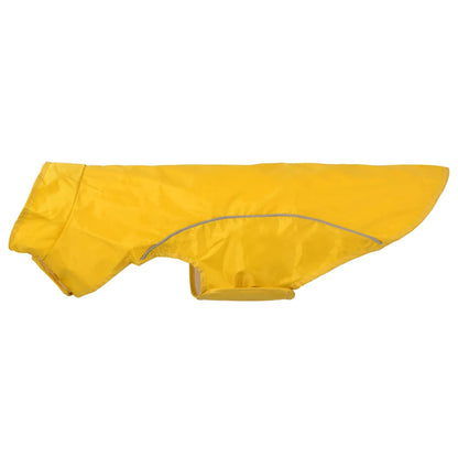 Hondenregenjas met reflecterende strips polyester geel 2XL