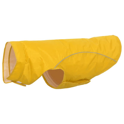 Hondenregenjas met reflecterende strips polyester geel 3XL