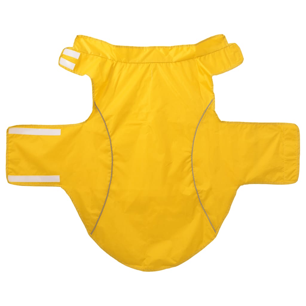 Hondenregenjas met reflecterende strips polyester geel 3XL