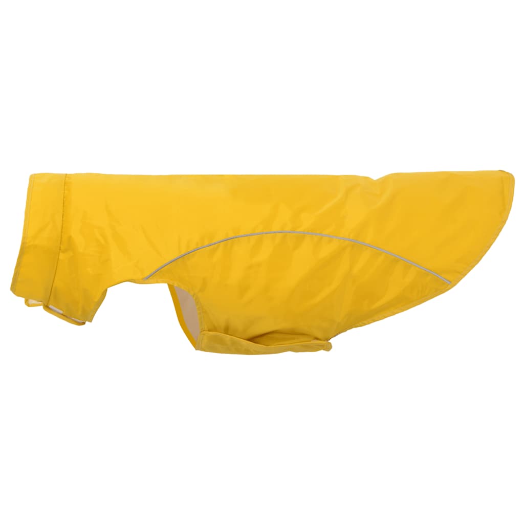 Hondenregenjas met reflecterende strips polyester geel 3XL