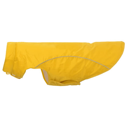 Hondenregenjas met reflecterende strips polyester geel 3XL