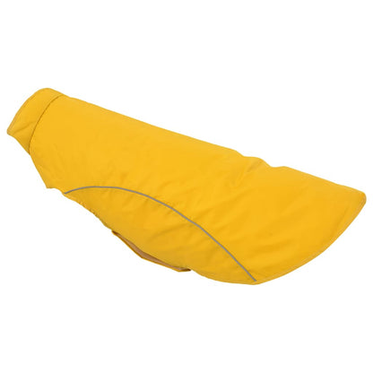 Hondenregenjas met reflecterende strips polyester geel 3XL