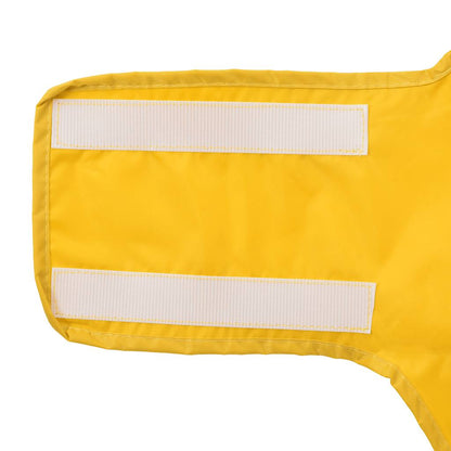 Hondenregenjas met reflecterende strips polyester geel 3XL