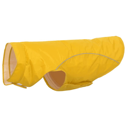 Hondenregenjas met reflecterende strips polyester geel 4XL