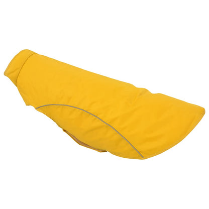 Hondenregenjas met reflecterende strips polyester geel 4XL