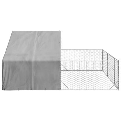 Hondenkennel met ren 4x3x1,9 m gegalvaniseerd staal