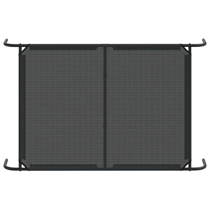 Hondenmand verhoogd 130x80x20 cm textiel en staal zwart