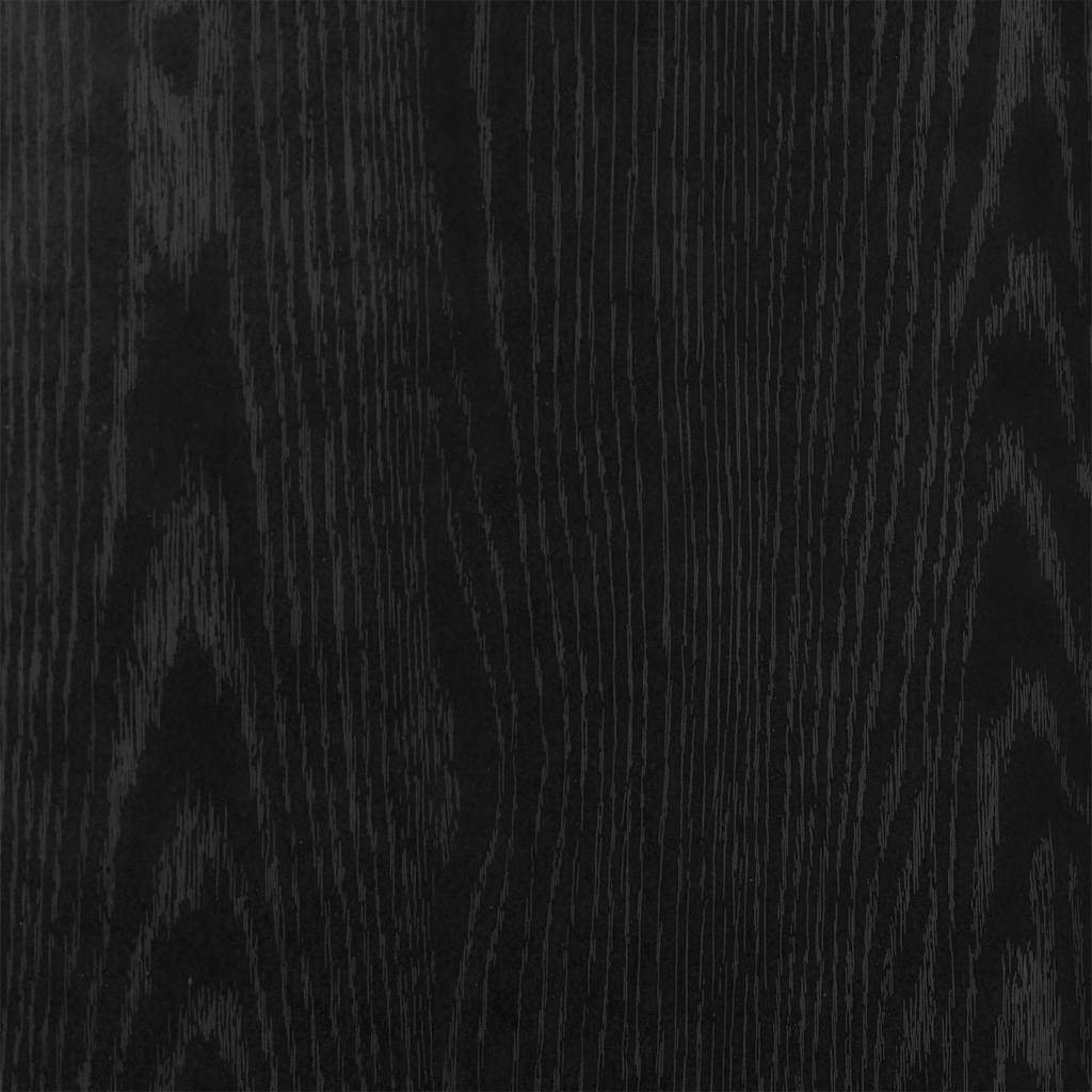 Kattenbakomheining Zwart Eiken 60x40x40 cm Bewerkt Hout