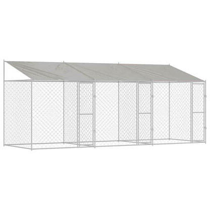 Hondenbench Zilver 600 x 200 x 256 cm Gegalvaniseerd staal