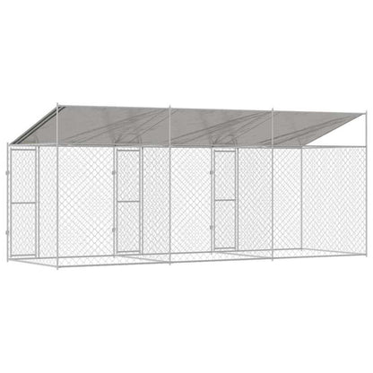 Hondenbench Zilver 600 x 200 x 256 cm Gegalvaniseerd staal