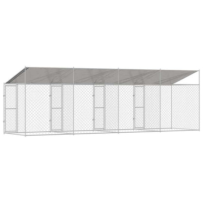 Hondenbench Zilver 800 x 200 x 256 cm Gegalvaniseerd staal