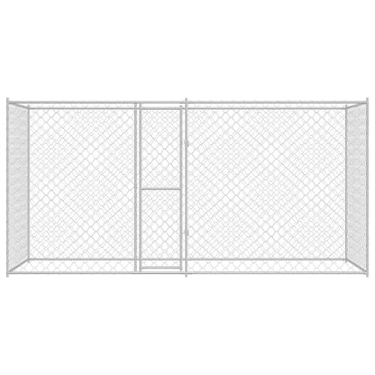Hondenbench Zilver 400 x 200 x 256 cm Gegalvaniseerd staal