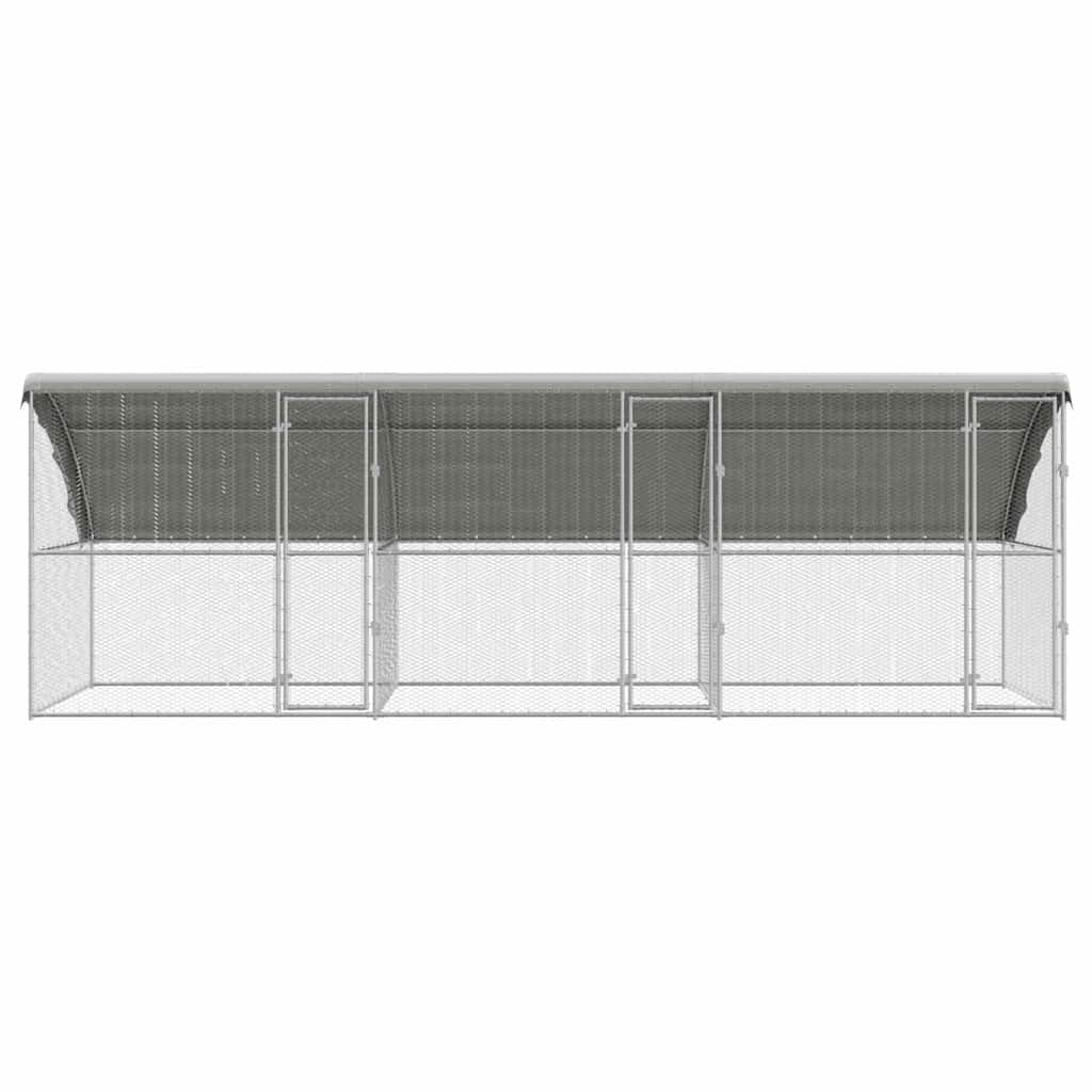 Kippenhok Zilver 600 x 200 x 198.5 cm Gegalvaniseerd staal