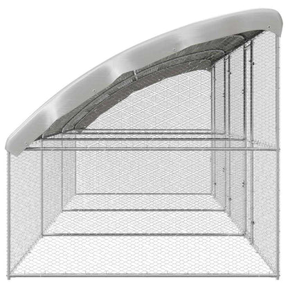 Kippenhok Zilver 600 x 200 x 198.5 cm Gegalvaniseerd staal