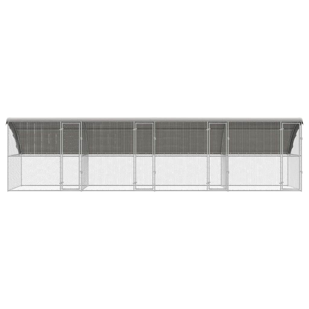 Kippenhok Zilver 800 x 200 x 198.5 cm Gegalvaniseerd staal