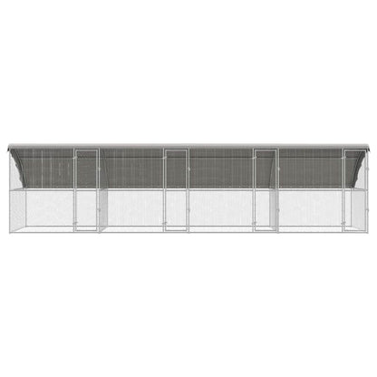 Kippenhok Zilver 800 x 200 x 198.5 cm Gegalvaniseerd staal