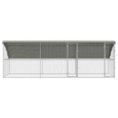 Kippenhok Zilver 600 x 200 x 198.5 cm Gegalvaniseerd staal