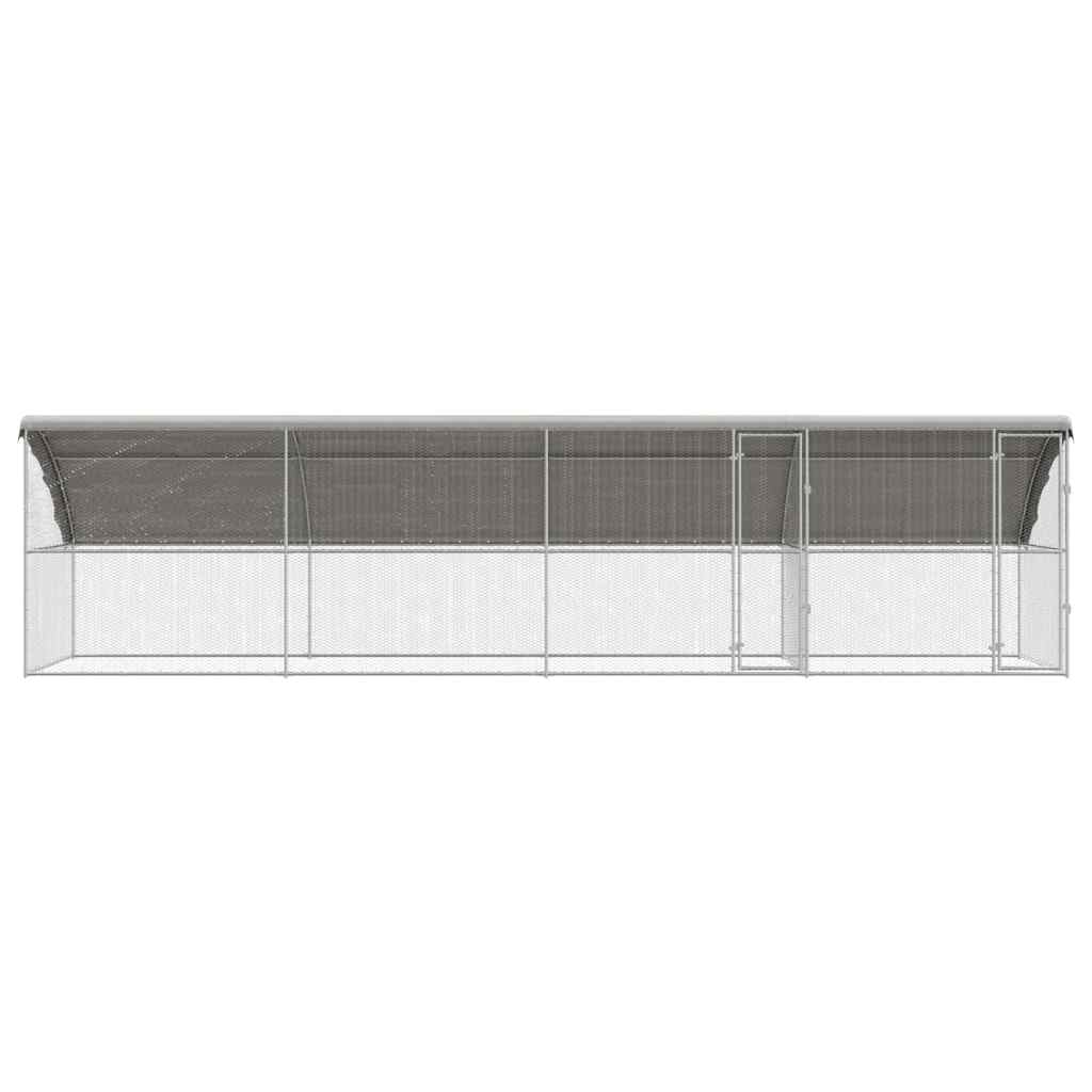 Kippenhok Zilver 800 x 200 x 198.5 cm Gegalvaniseerd staal