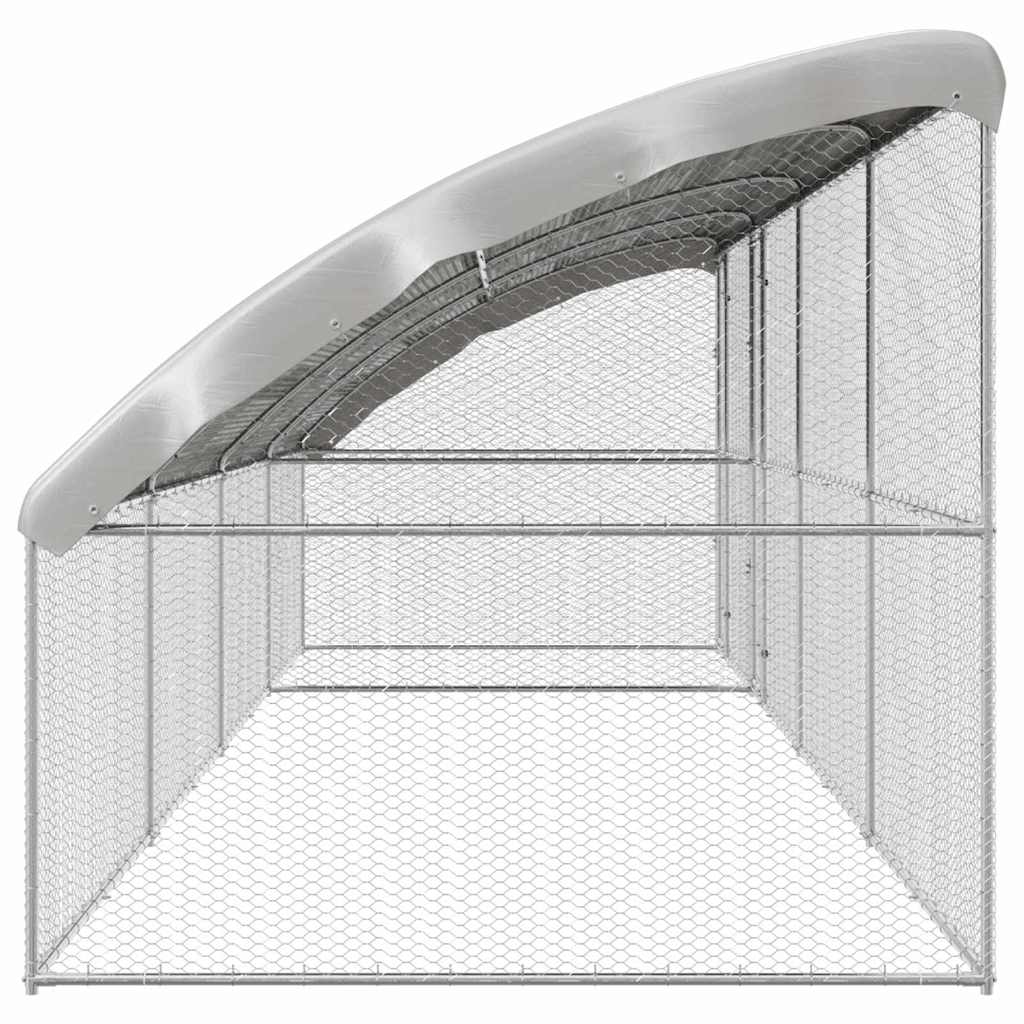 Kippenhok Zilver 800 x 200 x 198.5 cm Gegalvaniseerd staal