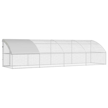 Kippenhok Zilver 800 x 200 x 198.5 cm Gegalvaniseerd staal