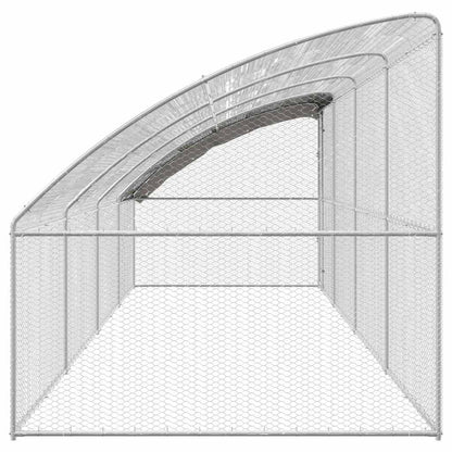 Kippenhok Zilver 800 x 200 x 198.5 cm Gegalvaniseerd staal