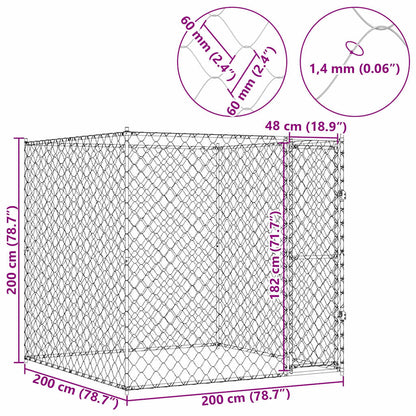 Hondenbench 2 x 2 x 2 m Staal