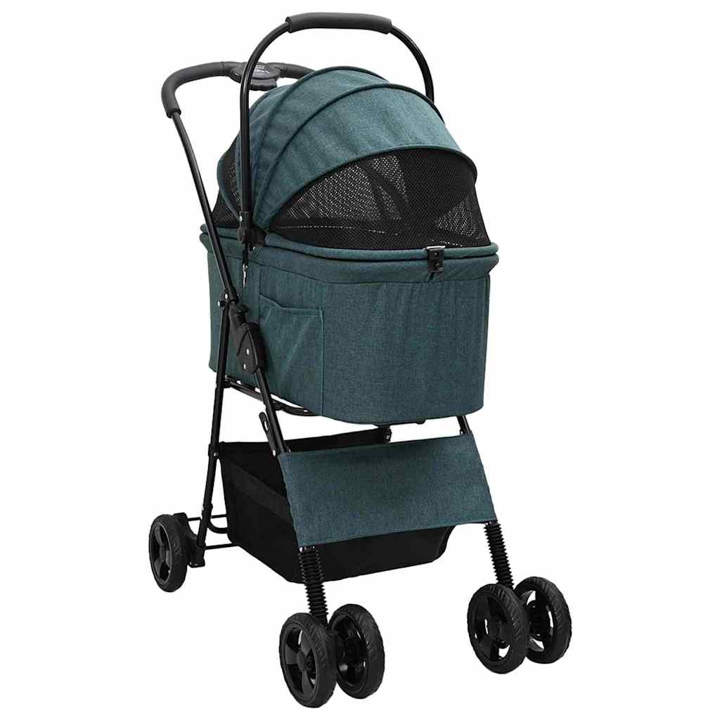 Opvouwbare Huisdierenwagen Verstelbaar Groen 81 x 47 x 99 cm