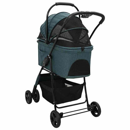 Opvouwbare Huisdierenwagen Verstelbaar Groen 81 x 47 x 99 cm