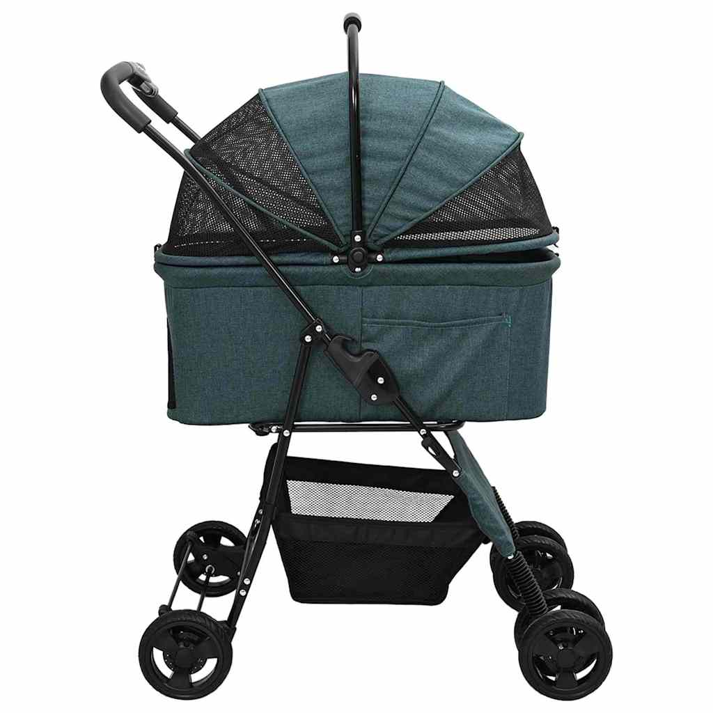 Opvouwbare Huisdierenwagen Verstelbaar Groen 81 x 47 x 99 cm