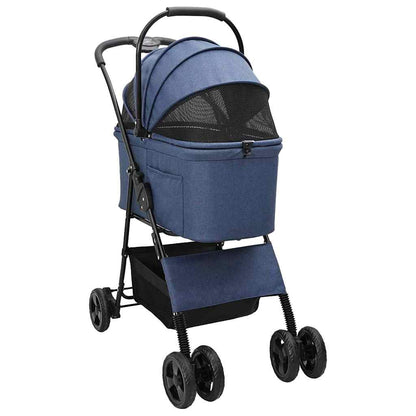 Opvouwbare Huisdierenwagen Verstelbaar Blauw 81 x 47 x 99 cm