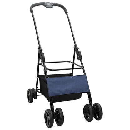 Opvouwbare Huisdierenwagen Verstelbaar Blauw 81 x 47 x 99 cm
