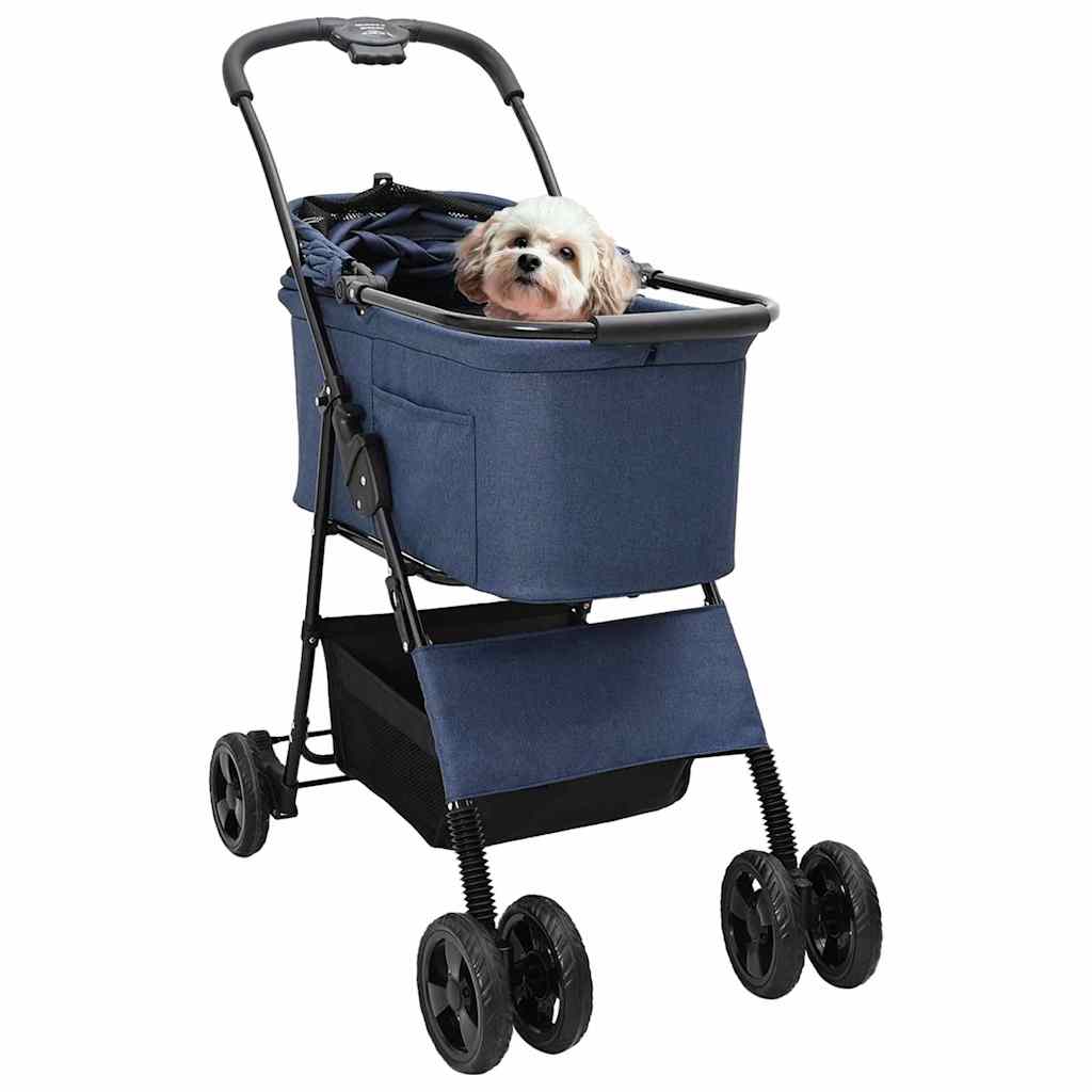 Opvouwbare Huisdierenwagen Verstelbaar Blauw 81 x 47 x 99 cm