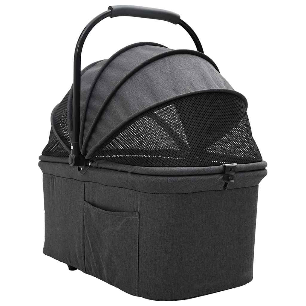 Opvouwbare Huisdierenwagen Verstelbaar Zwart 81 x 47 x 99 cm