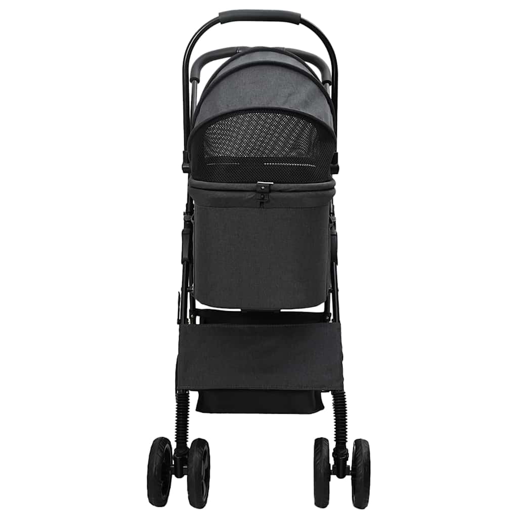 Opvouwbare Huisdierenwagen Verstelbaar Zwart 81 x 47 x 99 cm
