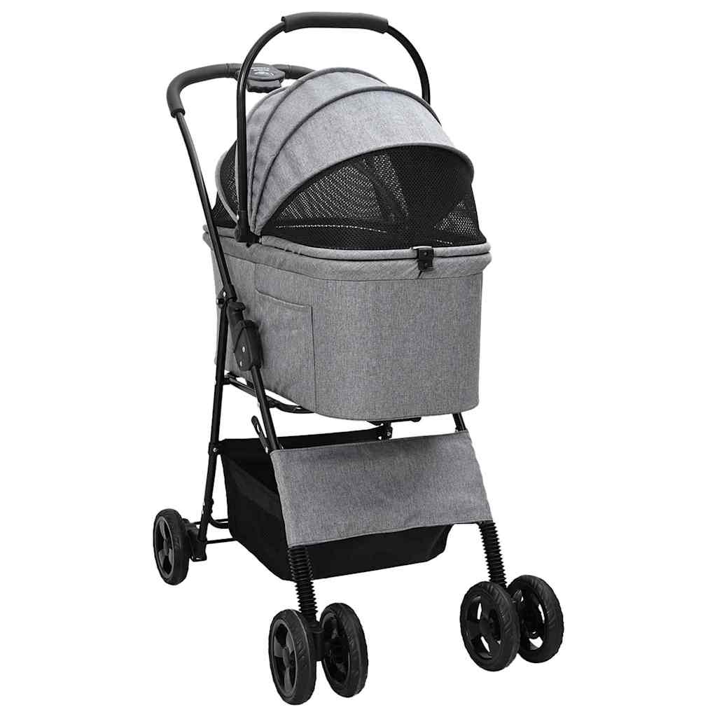 Opvouwbare Huisdierenwagen Verstelbaar Grijs 81 x 47 x 99 cm