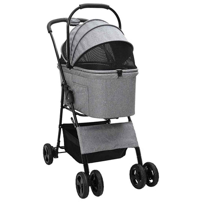 Opvouwbare Huisdierenwagen Verstelbaar Grijs 81 x 47 x 99 cm