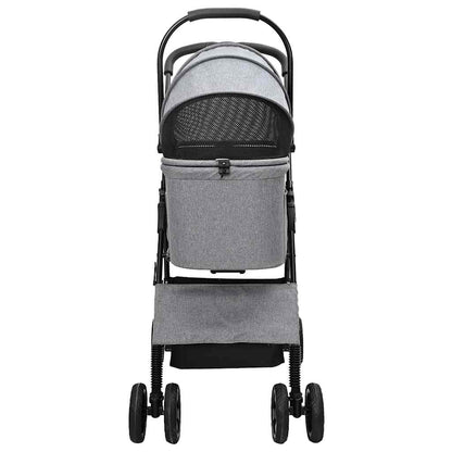 Opvouwbare Huisdierenwagen Verstelbaar Grijs 81 x 47 x 99 cm