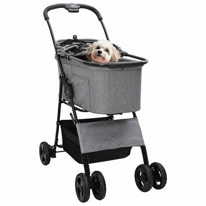 Opvouwbare Huisdierenwagen Verstelbaar Grijs 81 x 47 x 99 cm