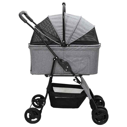 Opvouwbare Huisdierenwagen Verstelbaar Grijs 81 x 47 x 99 cm