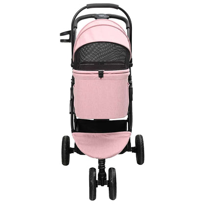 Opvouwbare Huisdierenwagen Verstelbaar Roze 78 x 54 x 101 cm