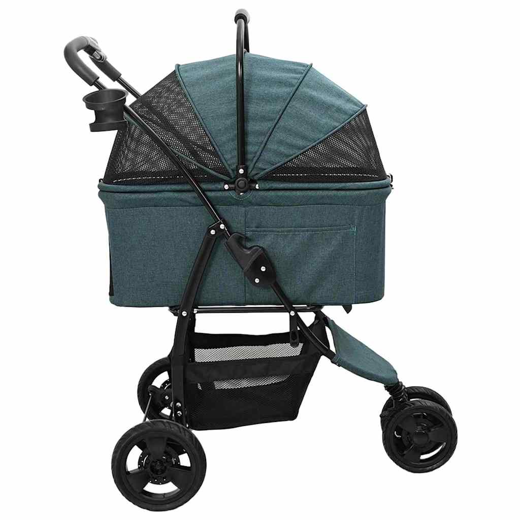 Opvouwbare Huisdierenwagen Verstelbaar Groen 78 x 54 x 101 cm