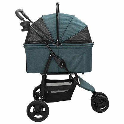 Opvouwbare Huisdierenwagen Verstelbaar Groen 78 x 54 x 101 cm