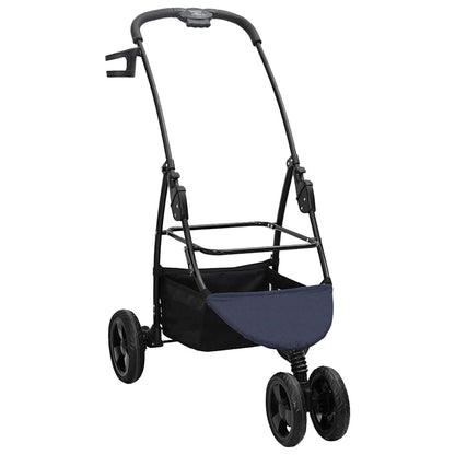 Opvouwbare Huisdierenwagen Verstelbaar Blauw 78 x 54 x 101 cm