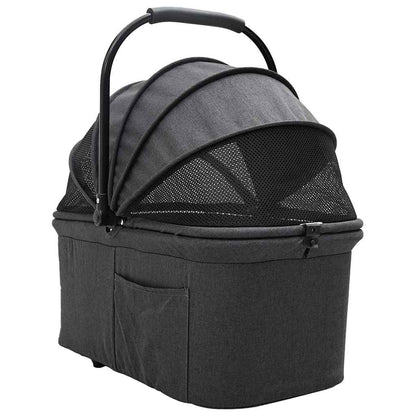 Opvouwbare Huisdierenwagen Verstelbaar Zwart 78 x 54 x 101 cm