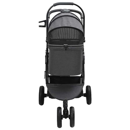 Opvouwbare Huisdierenwagen Verstelbaar Zwart 78 x 54 x 101 cm