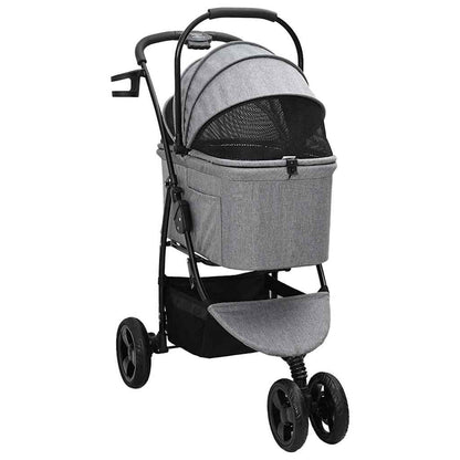 Opvouwbare Huisdierenwagen Verstelbaar Grijs 78 x 54 x 101 cm