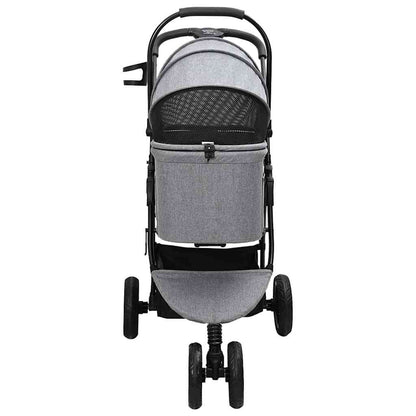 Opvouwbare Huisdierenwagen Verstelbaar Grijs 78 x 54 x 101 cm