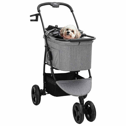 Opvouwbare Huisdierenwagen Verstelbaar Grijs 78 x 54 x 101 cm