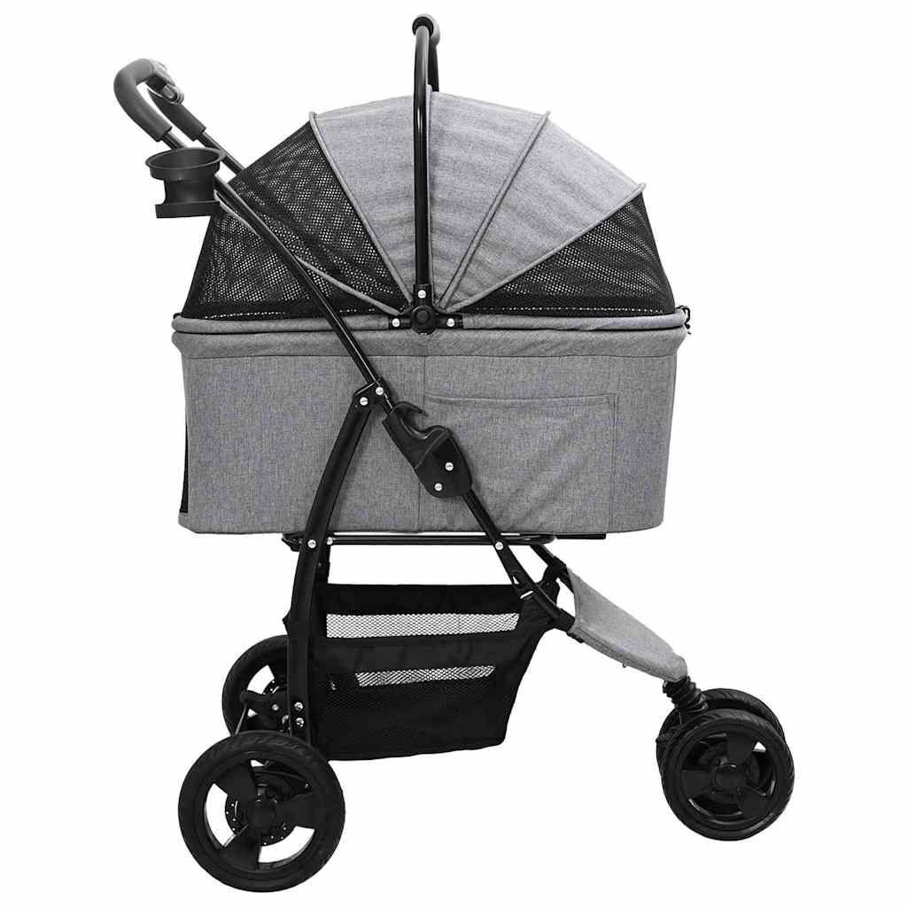 Opvouwbare Huisdierenwagen Verstelbaar Grijs 78 x 54 x 101 cm